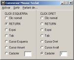 Conversor Mouse Teclat keystroke selection menu.