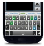 iKnowU Keyboard displaying the chunking feature with specific letters highlighted.