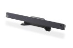 Long black horizontal device with a stand and a camera lens on the right end.