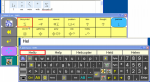 Two screenshots. The Special Access to Windows keyboard overlaid on the special symbols menu.