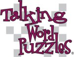 Square image with name of product in stylized purple colored letters written over a white and light gray grid of puzzle squares.