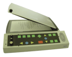 hedoScan K scanner with large, flat panel, and color-coded buttons.