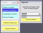 Screenshot of software's settings.