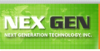 The Next Generation Technologies company logo, which features the words "Nex Gen" in bold, white and black font against a bright green background. Underneath are the words "Next Generation Technologies, Inc." in smaller, white font.