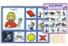 Bingo game and word selection menu.