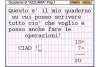 Display screen showing text in Italian that says, "This is my notebook on which I can write everything I want and I can also do operations, 13 + 7 = 20"