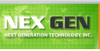 NEX GEN text in black and white on a green background.