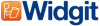 Widgit logo featuring a white figure reading a book on an orange background next to the Widgit company name in blue.