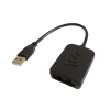 USB port with two switch jacks. 