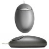 Computer mouse with a click button the span of the width of the mouse with a secondary button stacked on top of the first. 