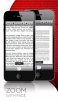 PDF reader in two smartphones at two different zoom levels. 