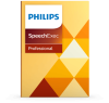 Phillips SpeechExec logo with a monochromic layout of gold and orange triangles.