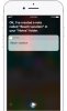 An iPhone screen displaying a note being created by Siri.