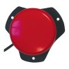 Triangular black base with large red switch button in center.