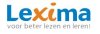 Text "Lexima" written in blue and orange letters.