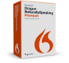Dragon NaturallySpeaking Premium software box.