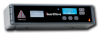Rectangular black electronic panel with an LCD display and various menu buttons.