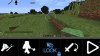 Screenshot of Minecraft software showing eye-controlled functions along the bottom of the screen.