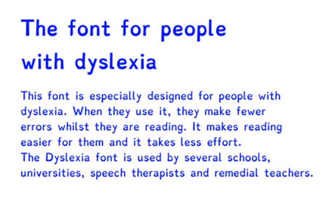 Dyslexie  GPII Unified Listing